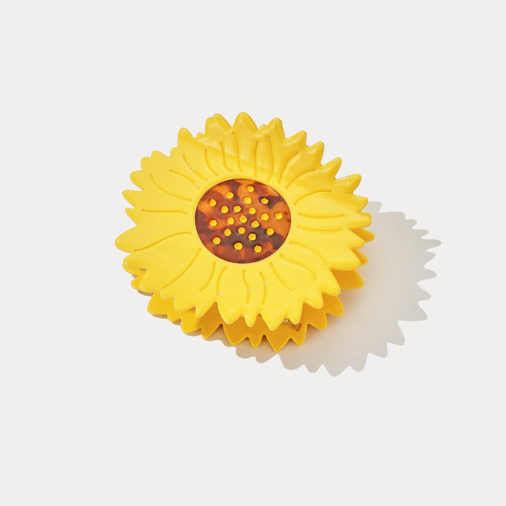 Sunflower Claw Hair Clips