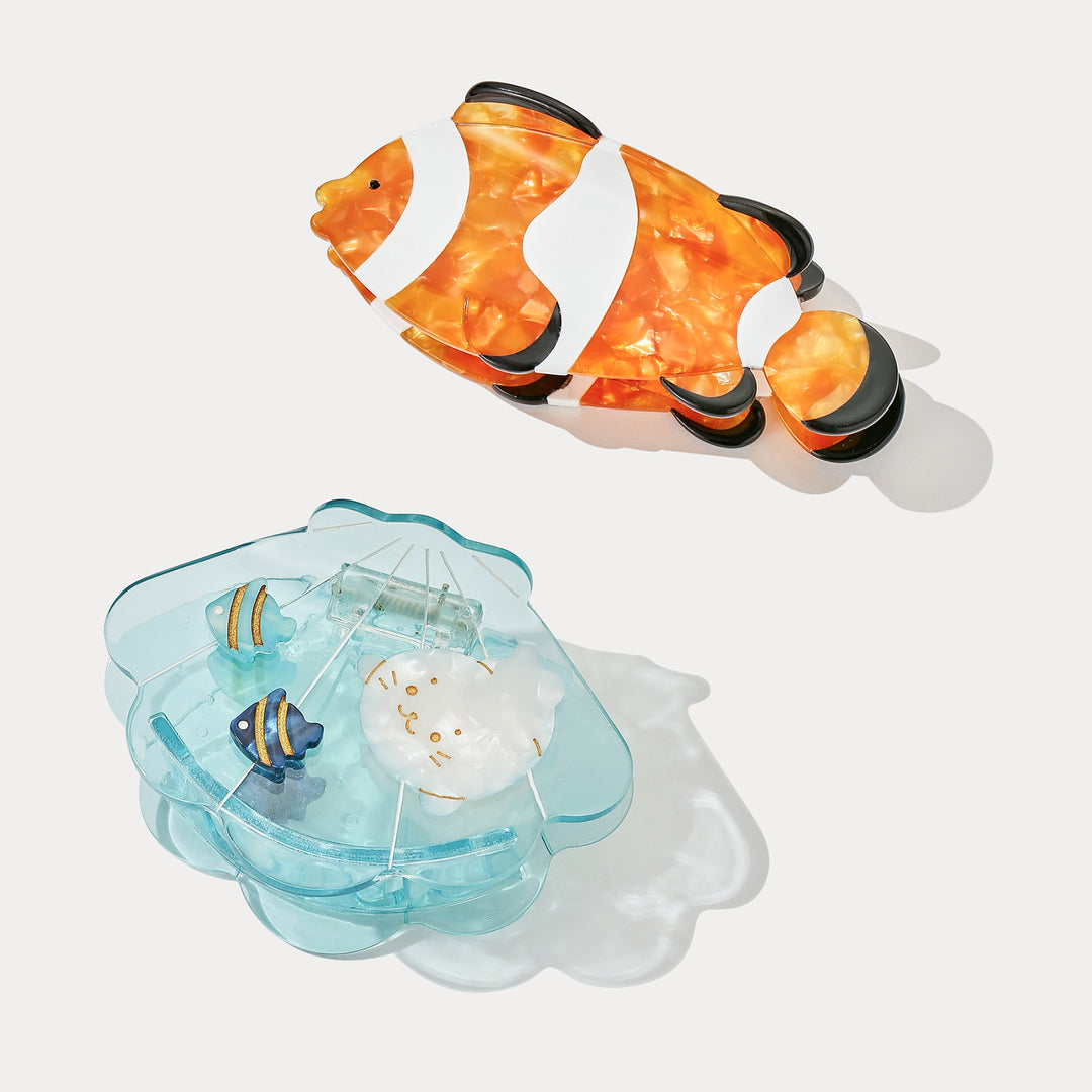 Selenichast Clownfish & Shell Claw Clips