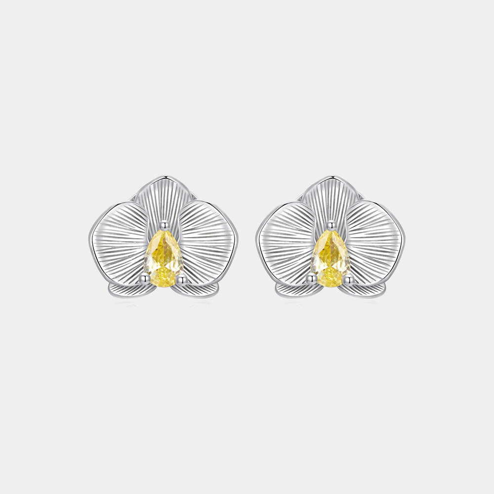 Selenichast Silver Orchid Earrings