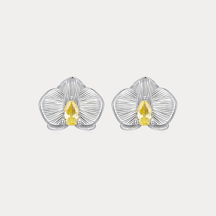 Selenichast Silver Orchid Earrings