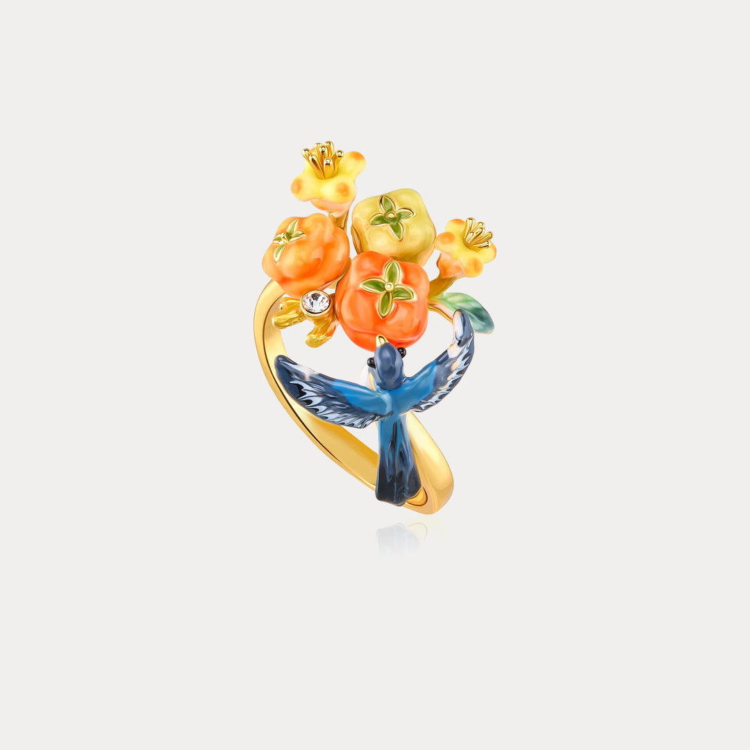 Selenichast Magpie & Persimmon Ring