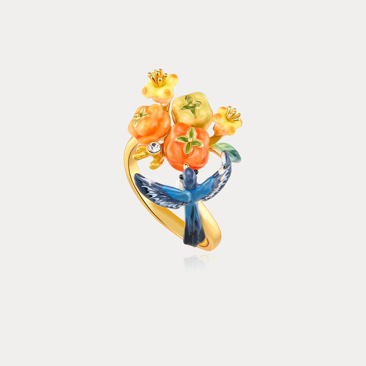 Selenichast Magpie & Persimmon Ring