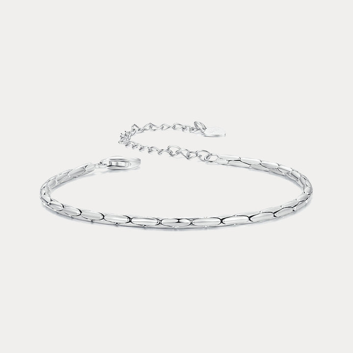 Selenichast Silver Herringbone Bracelet