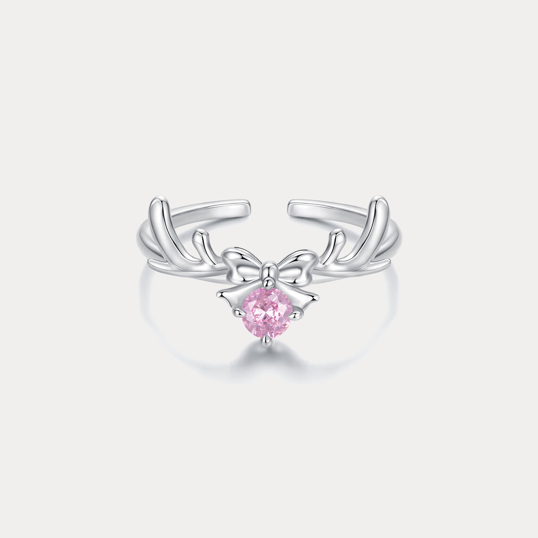 Selenichast Silver Bow Antler Ring