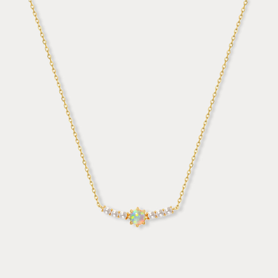 Selenichast Opal Pearl Necklace