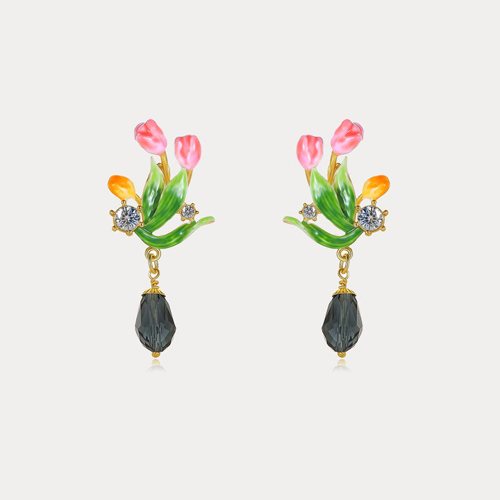 Selenichast Enamel Tulip Earrings