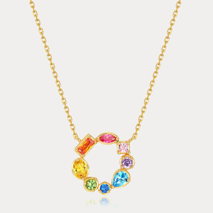 Selenichast Rainbow Circle Necklace