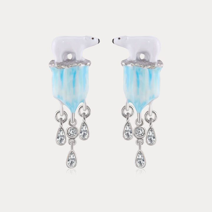 Selenichast Glacier Polar Bear Earrings