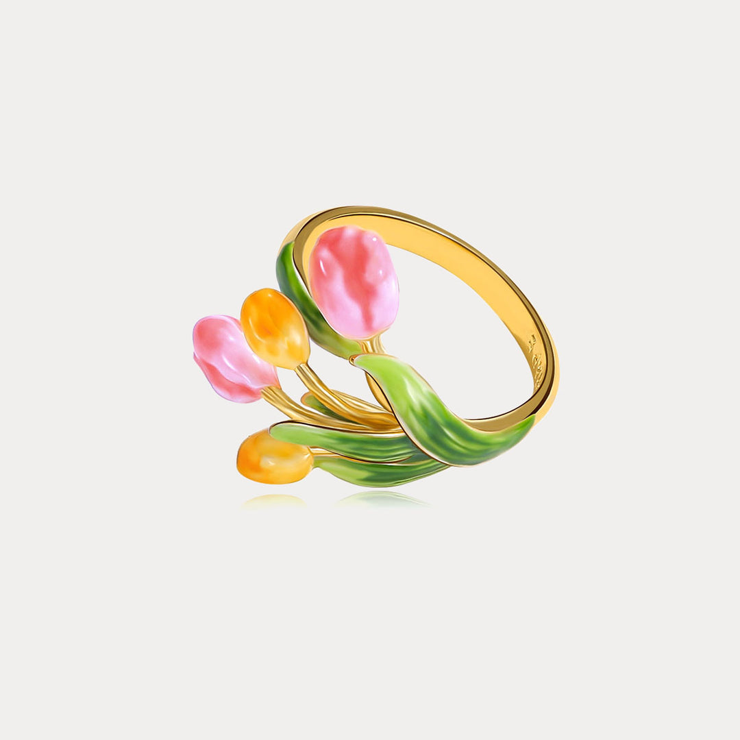 Selenichast Enamel Tulip Ring