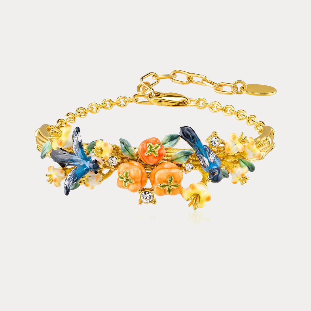 Selenichast Magpie & Persimmon Blossom Bracelet