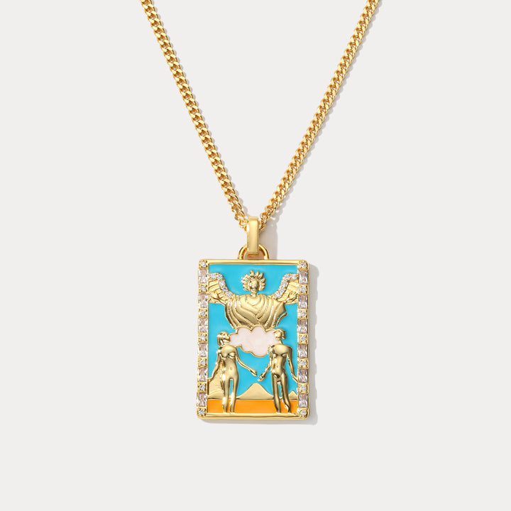 The Lovers Tarot Charm Necklace