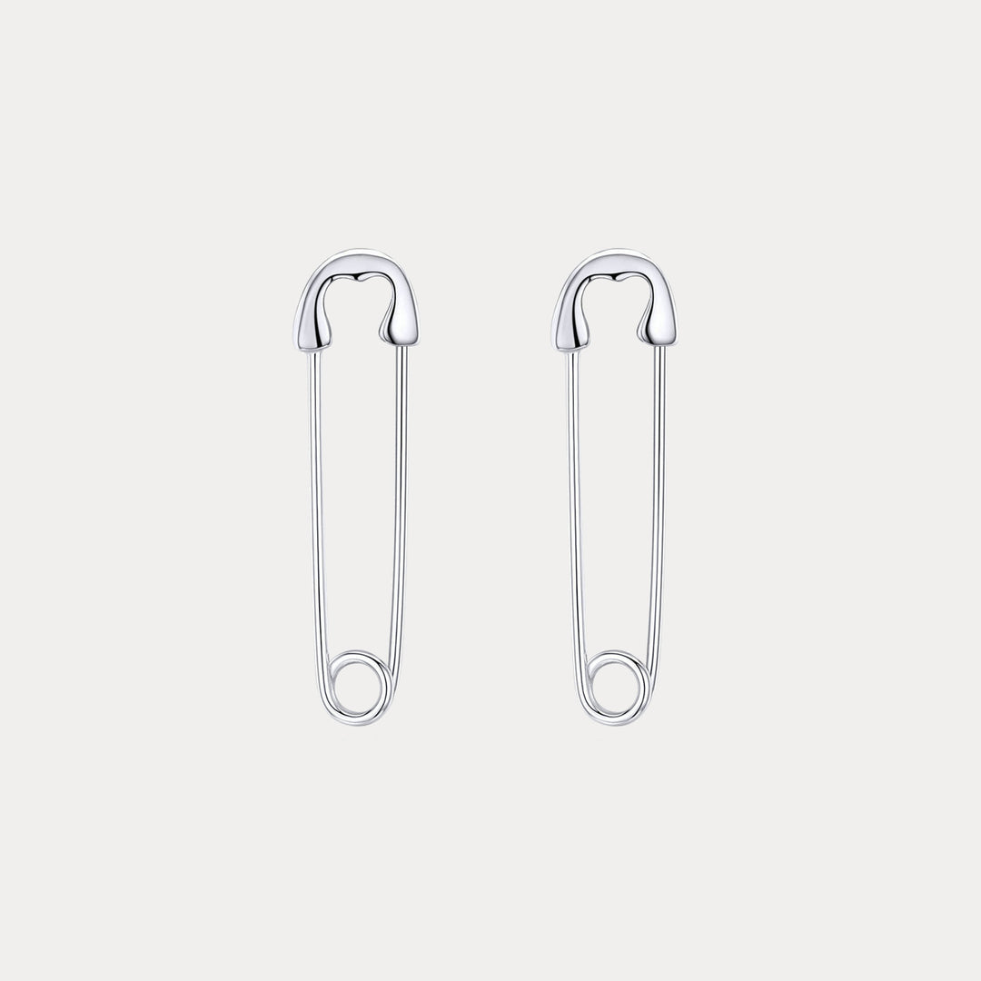Selenichast Silver Paperclip Earrings