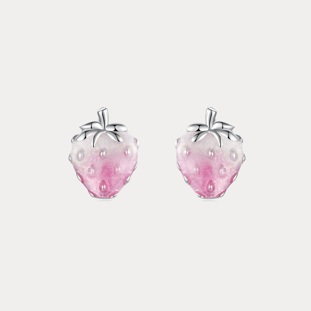 Selenichast Silver Strawberry Earrings
