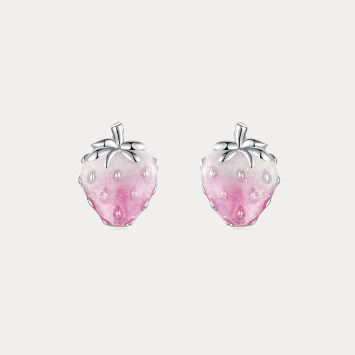 Selenichast Silver Strawberry Earrings