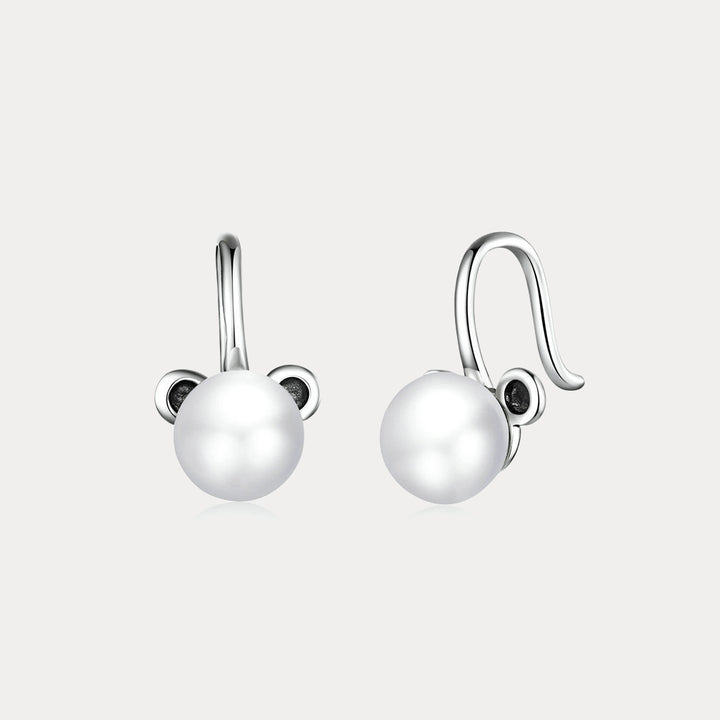 Selenichast Silver Bear Hook Earrings