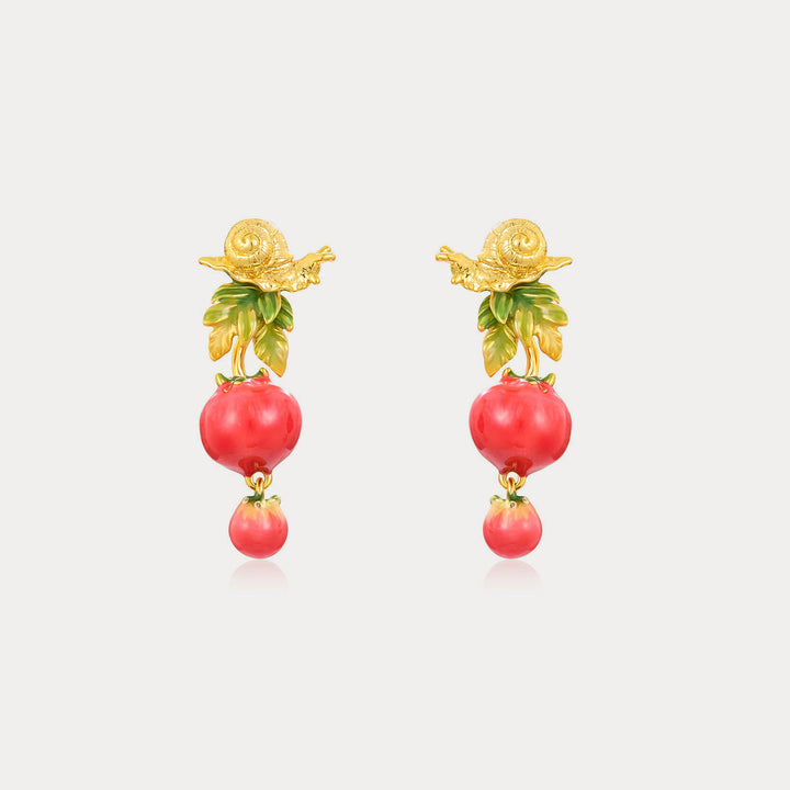 Selenichast Tomato & Snail Earrings