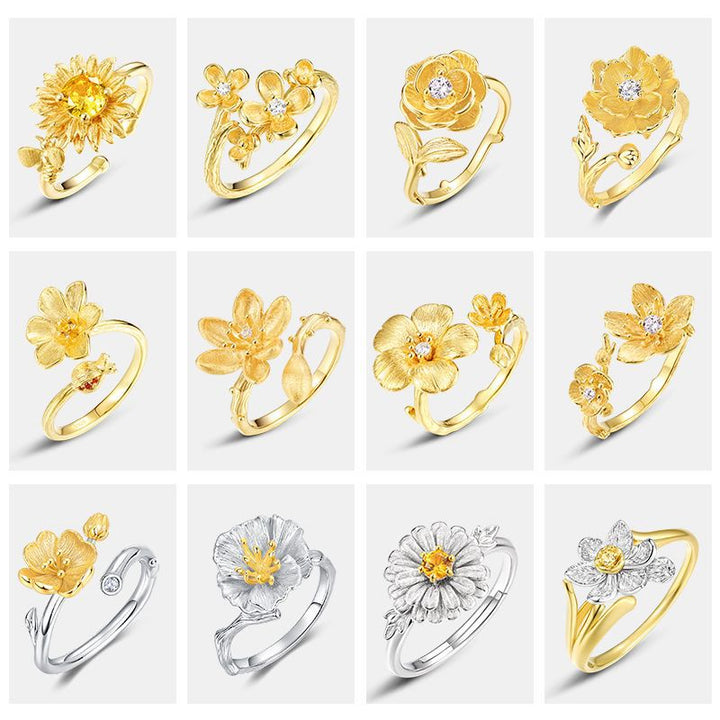 Selenichast Silver Garden Ring