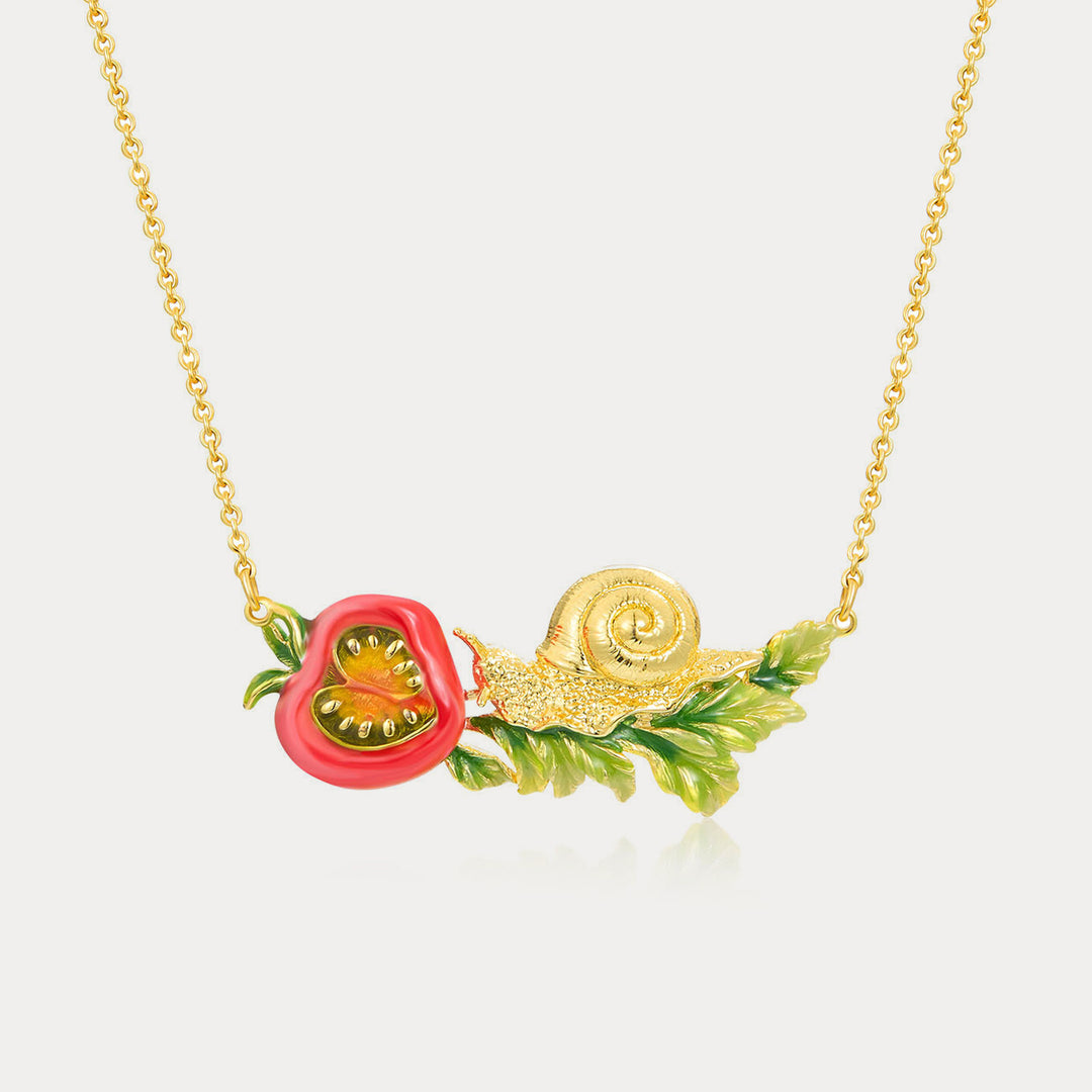 Selenichast Tomato & Snail Necklace