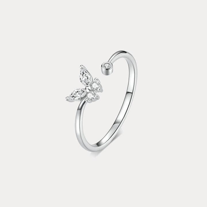 Selenichast Silver Butterfly Ring