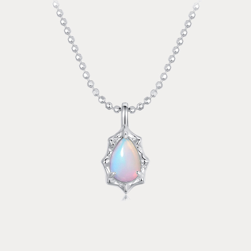 Selenichast Silver Aurora Opal Necklace