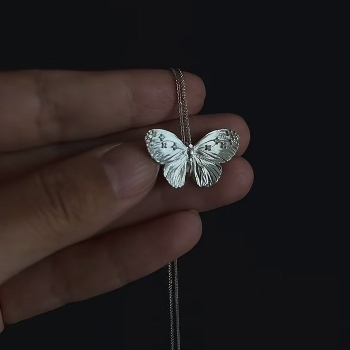 Silver Butterfly Star Necklace 