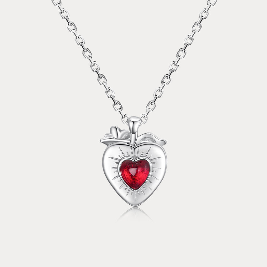 Selenichast Stawberry Heart Necklace