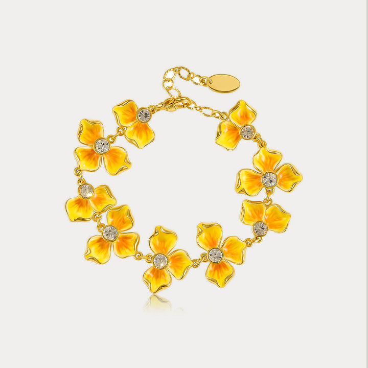 Selenichast Gold Flower Bracelet