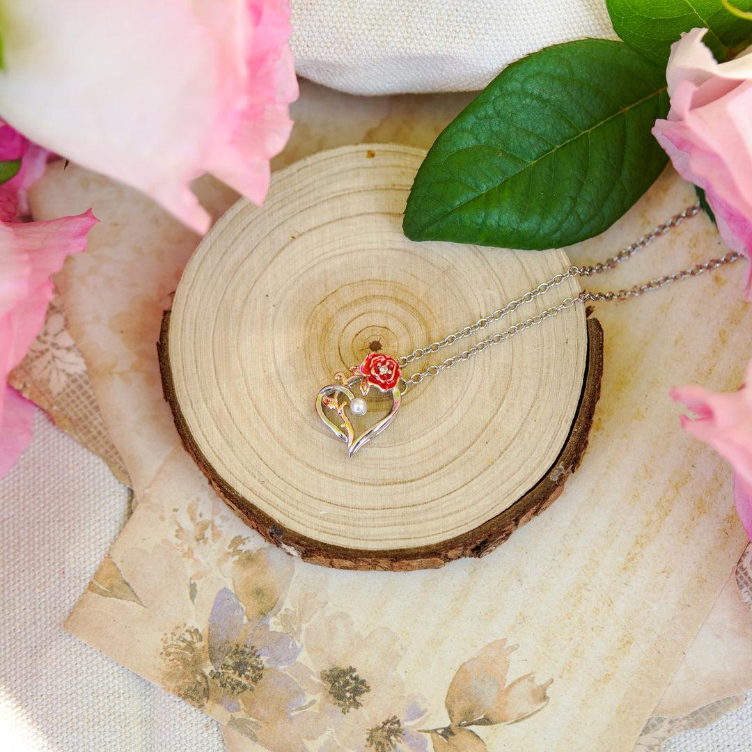 Rose Heart Necklace