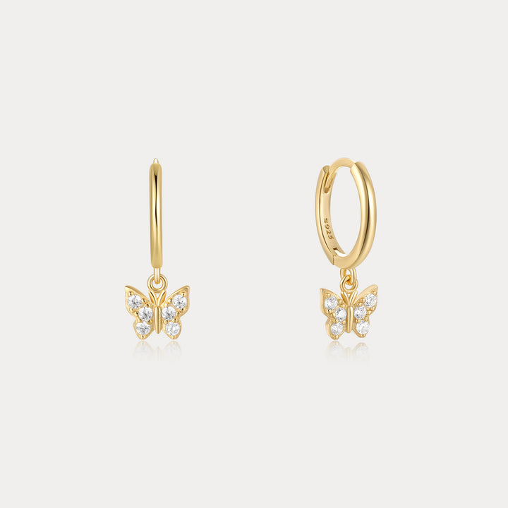 Butterfly Huggie Earrings