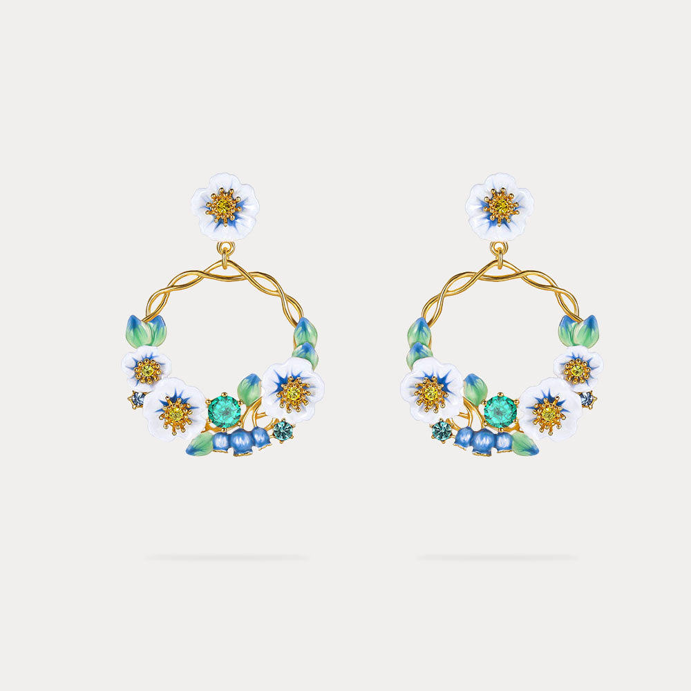 Selenichast Blueberry Dangle Hoop Earrings