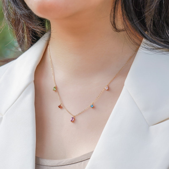 Amethyst Charms Necklace