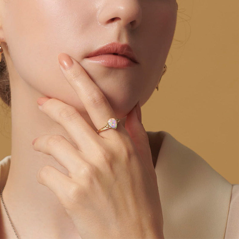 Pear Opal Ring