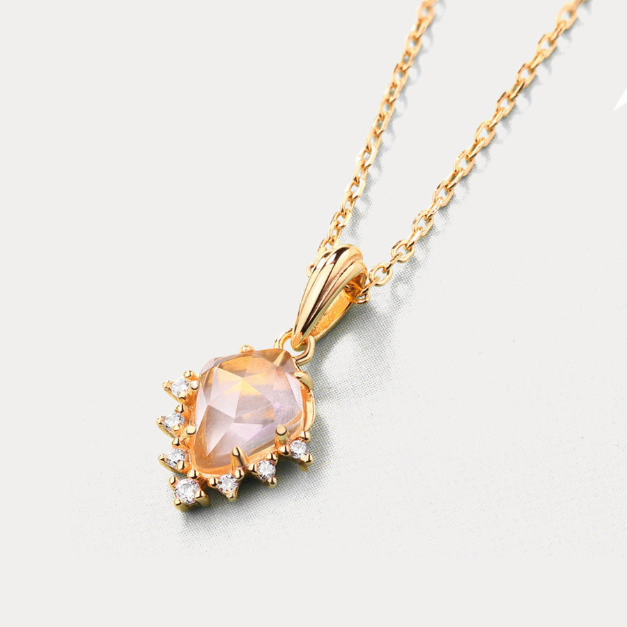 Rose Crown Gold Diamond Necklace