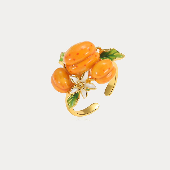 Golden Plum Blossom Ring