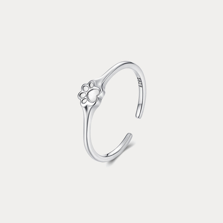 Silver Cat Paw Ring