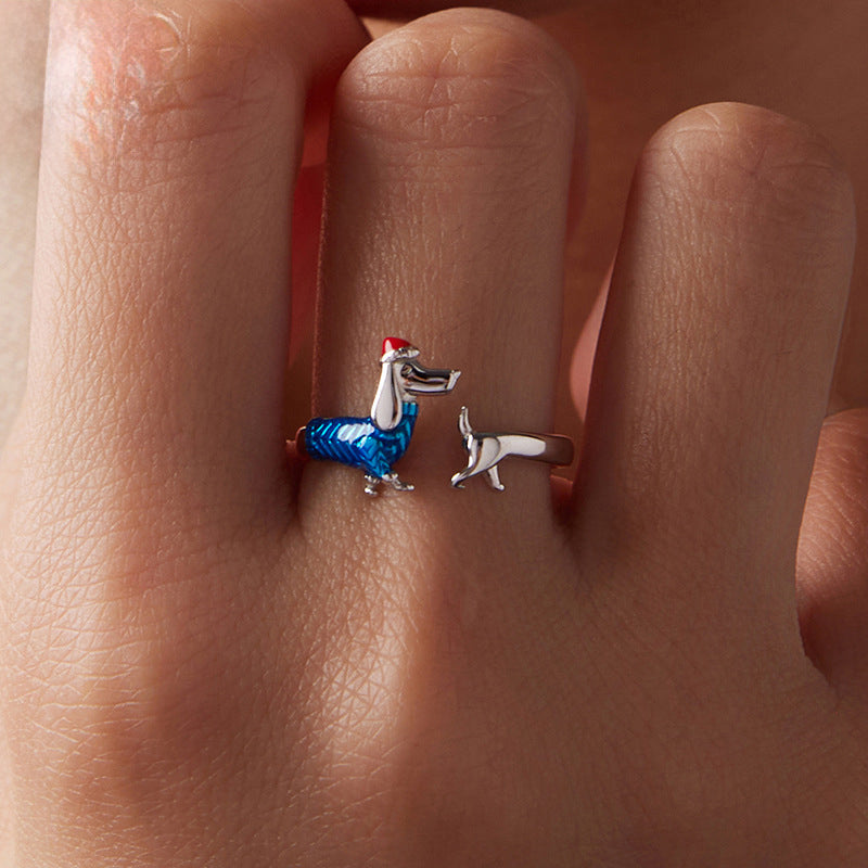 Christmas Dachshund Ring