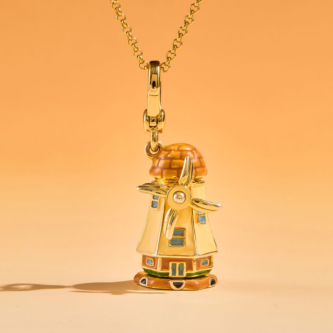 Dutch Windmill Locket Necklace