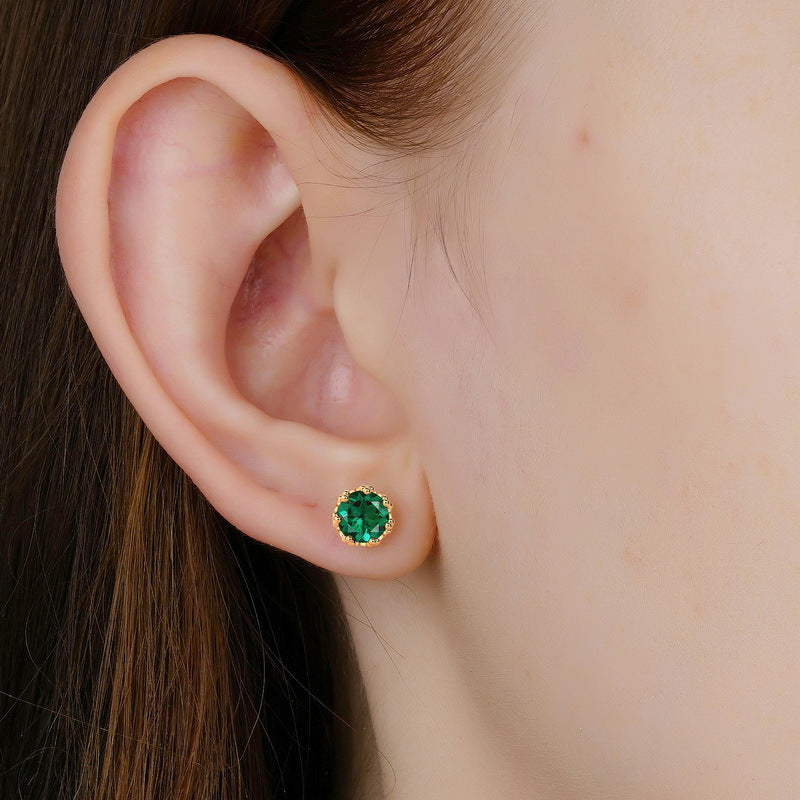 Emerald Stud Earrings