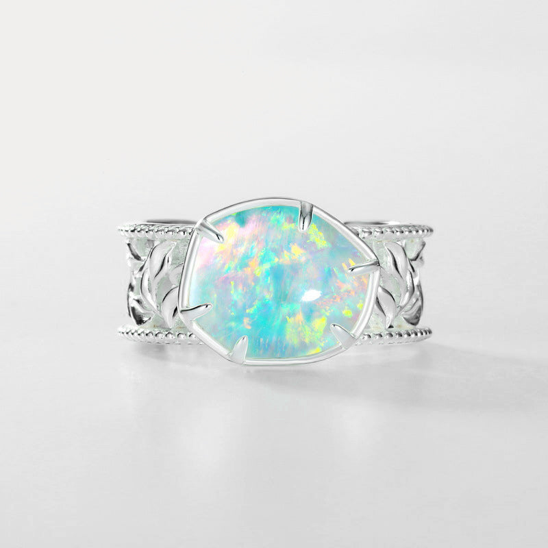 Selenichast Silver Opal Ring