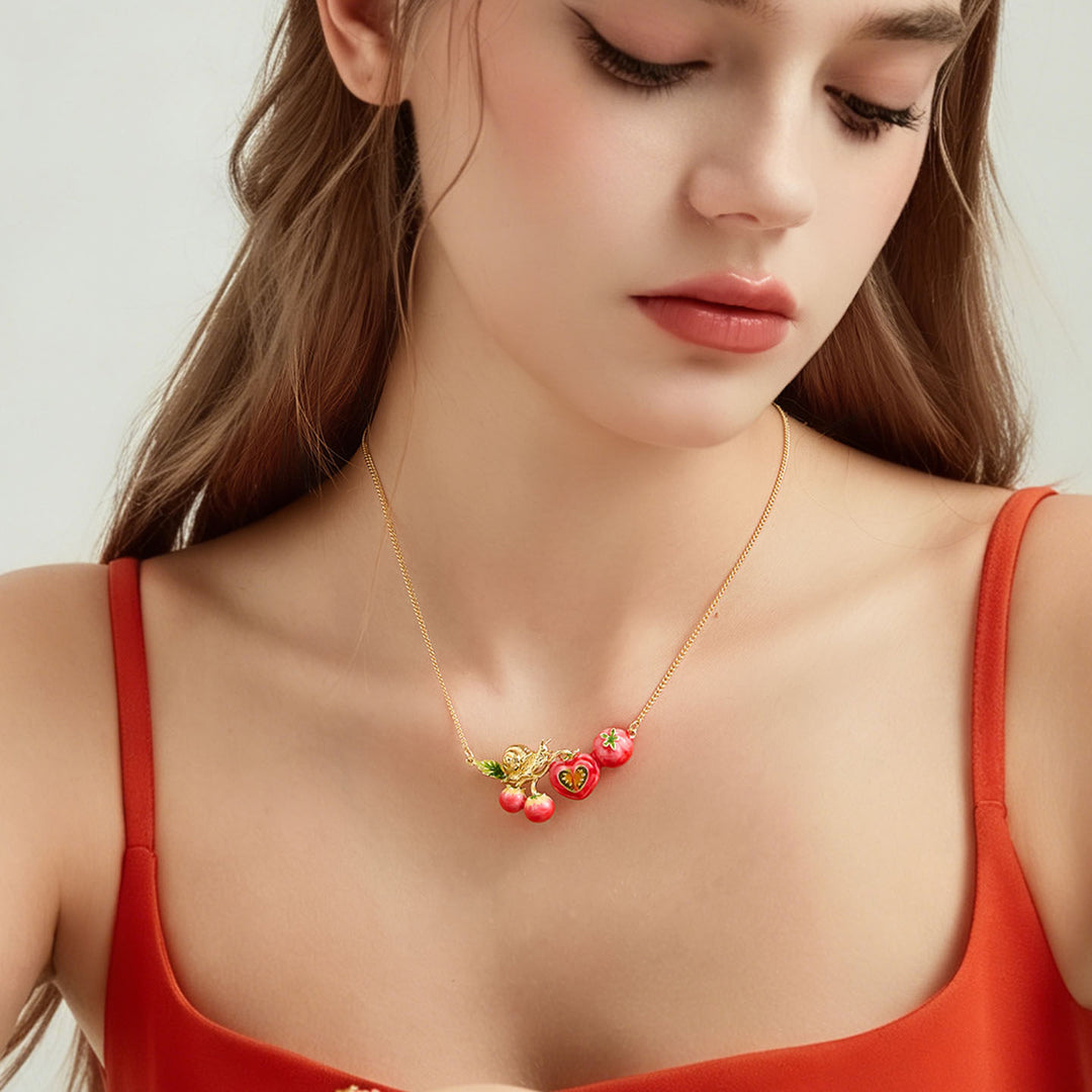 Selenichast Tomato & Snail Necklace