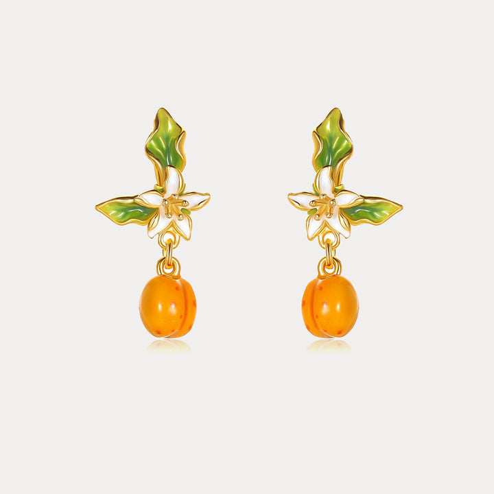 Golden Plum Earrings