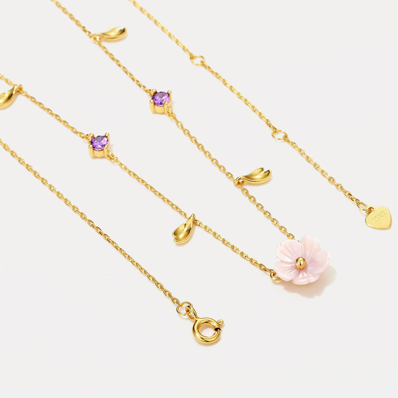 Sakura Flower Charm Necklace