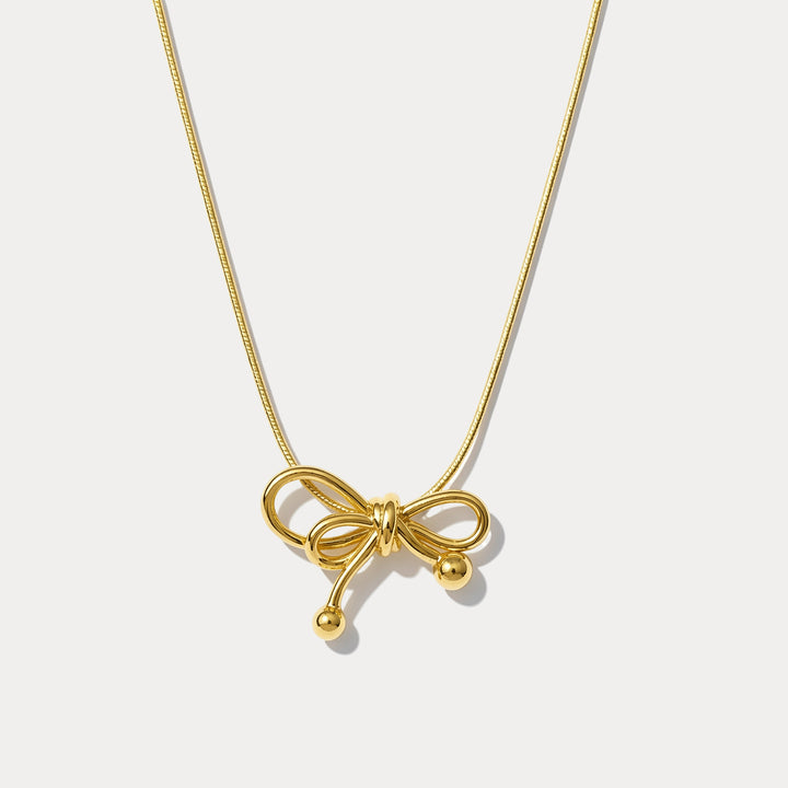 Selenichast Gold Bow Necklace