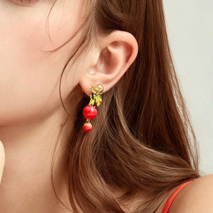 Selenichast Tomato & Snail Earrings