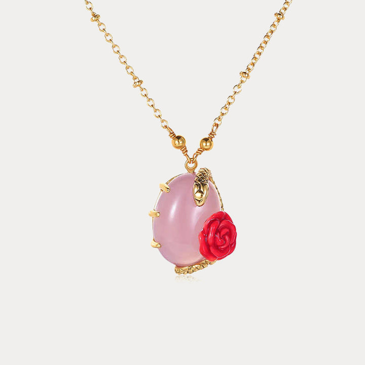 Rose Snake Necklace