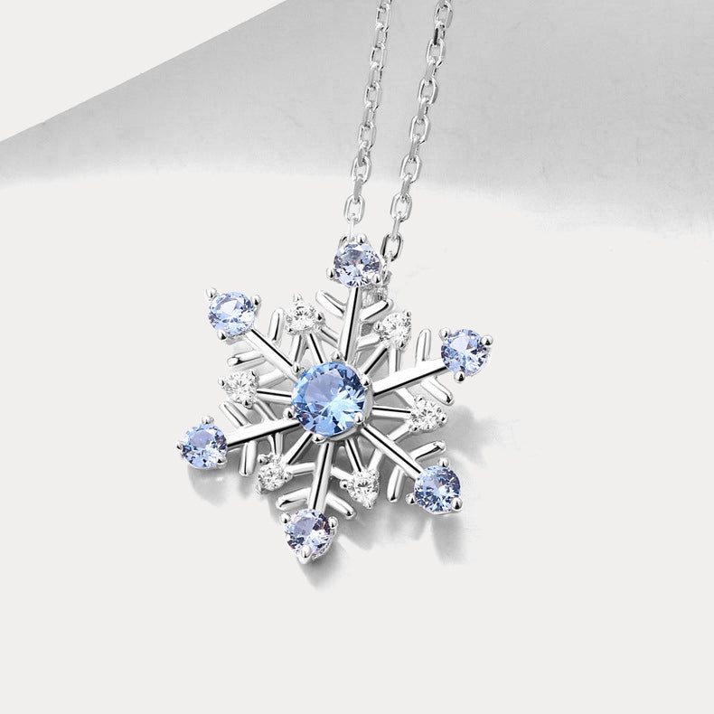 Christmas Diamond Snowflake Necklace