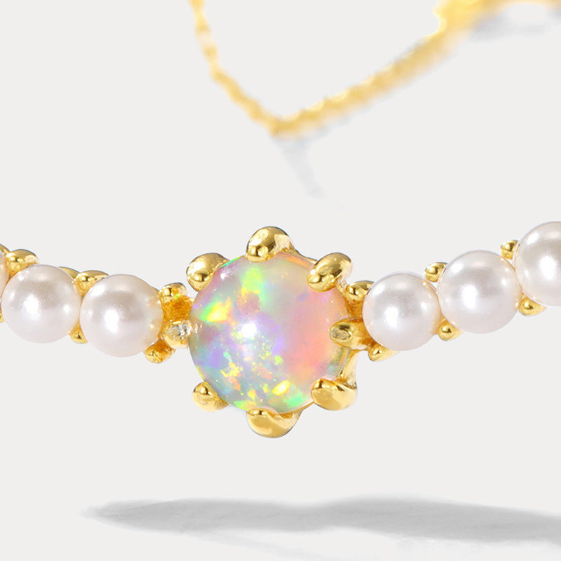 Vintage Opal Pearl Necklace