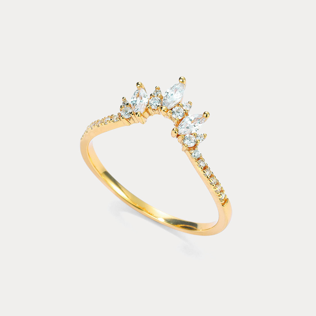 Opal Crown Vintage Stackable Ring
