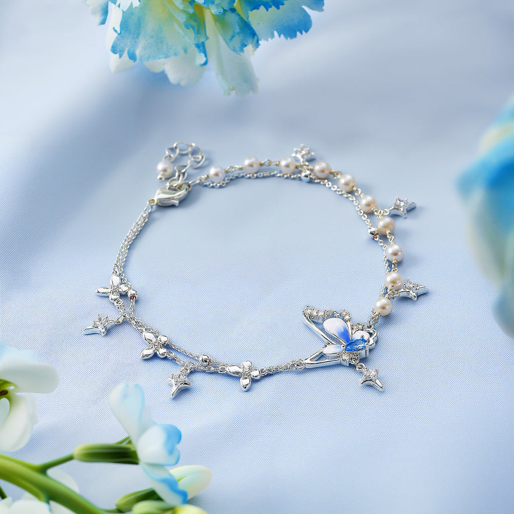 Butterfly Pearl Chrams Bracelet Spring Gift 