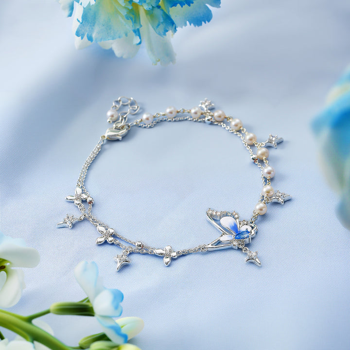 Butterfly Pearl Chrams Bracelet Spring Gift 